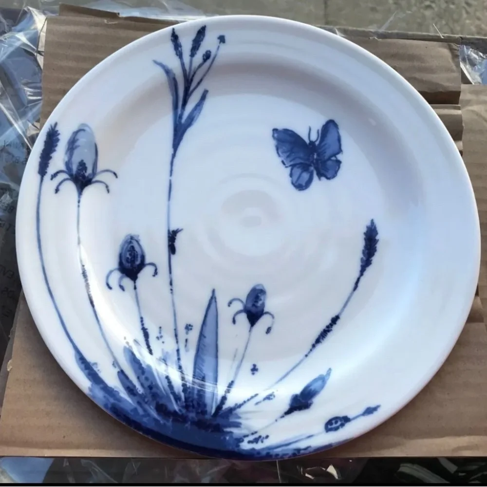 Williams Sonoma Blue & White Salad Plates